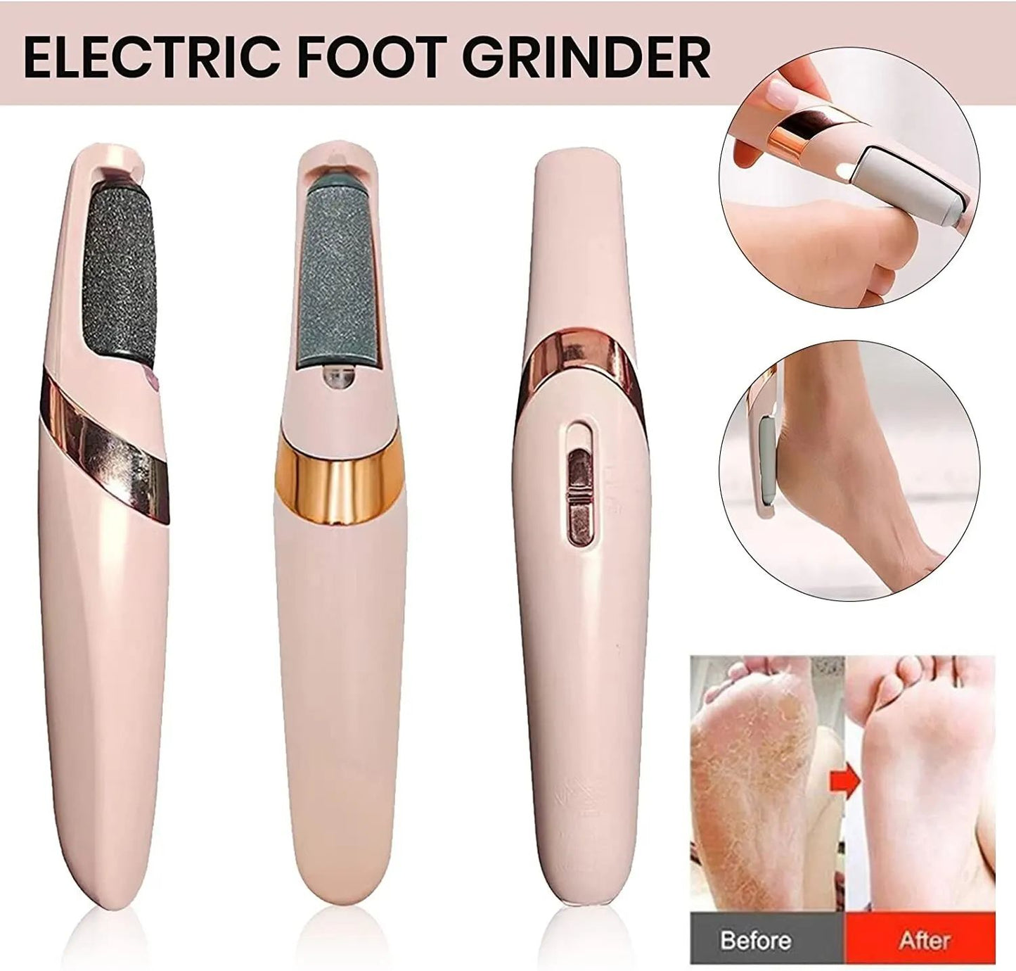 Professional Electric Pedicure Tool Film Foot Dead Skin Callus Remover Feet Exfoliator Pumice Stone