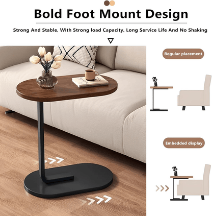 Adjustable Height Modern Laptop Table 360 Rotating CShaped Side Table Perfect For Sofa 2