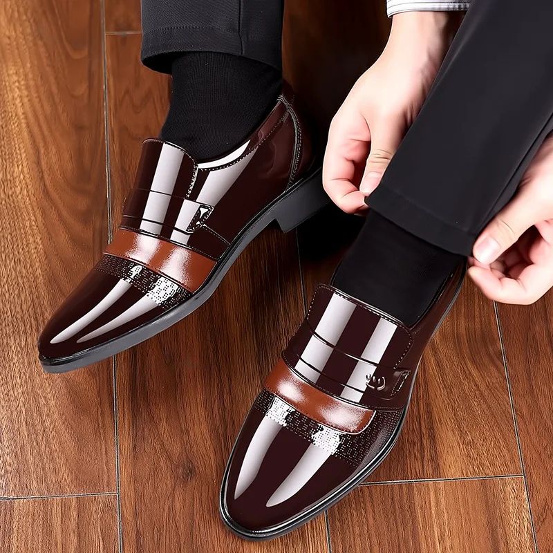 Handcrafted Luxury Mens Leather Shoes, Retro Carved Lace-Up Brogue Oxford Wedding & Office Dress Shoes