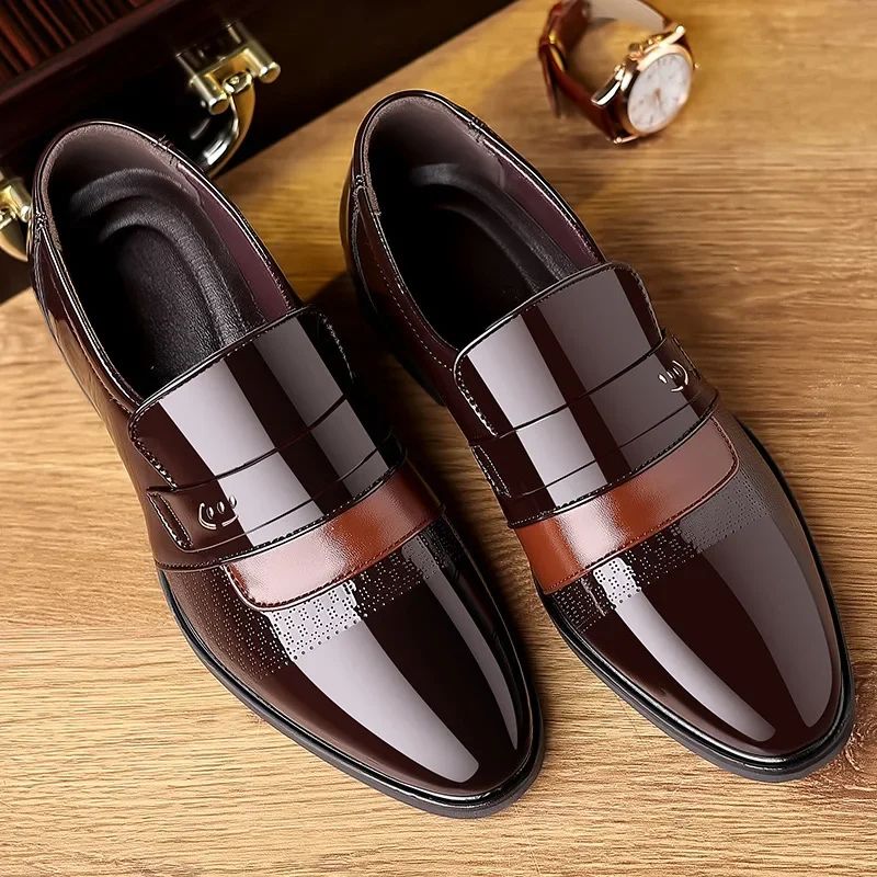 Handcrafted Luxury Mens Leather Shoes Retro Carved LaceUp Brogue Oxford Wedding  Office Dress Shoes 1