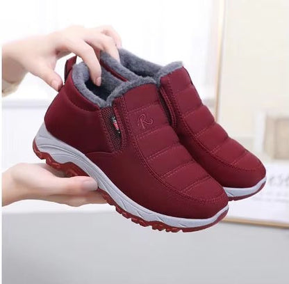 Waterproof Womens Boots Slip On Winter Snow Shoes With Plush Lining Casual Ankle Botas For Women 5