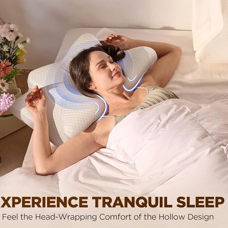 Ergonomic Butterfly Memory Foam Pillow For Neck And Shoulder Support 1