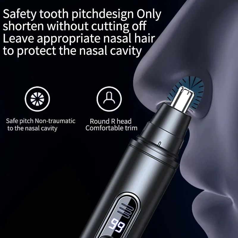 TrimEase Mini Pocket Nose Hair Trimmer For Men And Women Waterproof Painless Grooming Tool 3