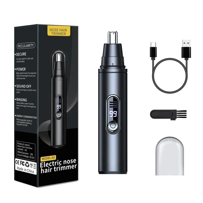 TrimEase Mini Pocket Nose Hair Trimmer for Men and Women Waterproof Painless Grooming Tool