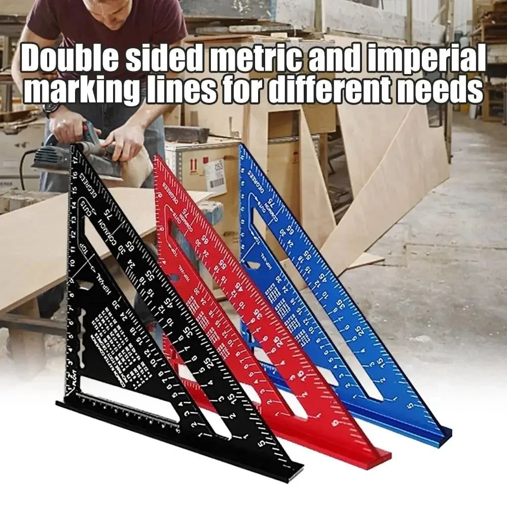 Aluminium Alloy 7 Inch Triangle Angle Ruler Speed Square for Carpentry