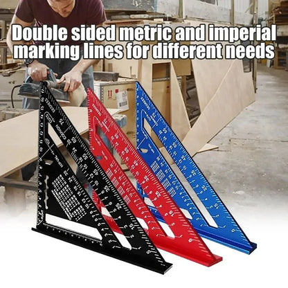 Aluminium Alloy 7 Inch Triangle Angle Ruler Speed Square for Carpentry