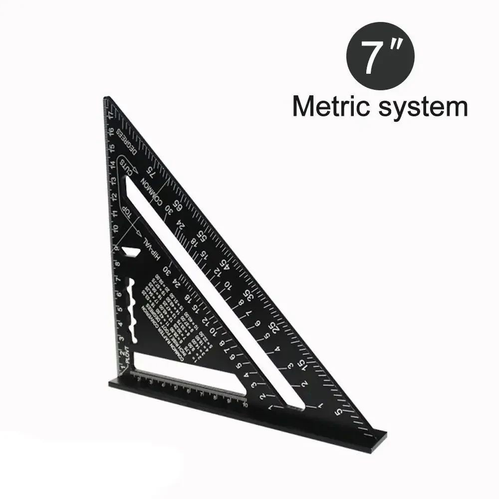 Aluminium Alloy 7 Inch Triangle Angle Ruler Speed Square for Carpentry