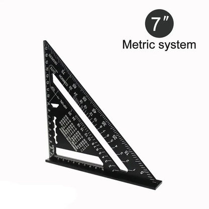 Aluminium Alloy 7 Inch Triangle Angle Ruler Speed Square for Carpentry