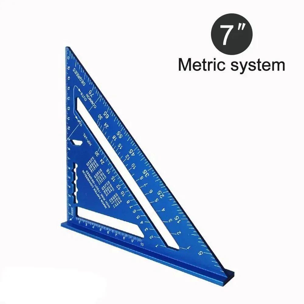 Aluminium Alloy 7 Inch Triangle Angle Ruler Speed Square for Carpentry