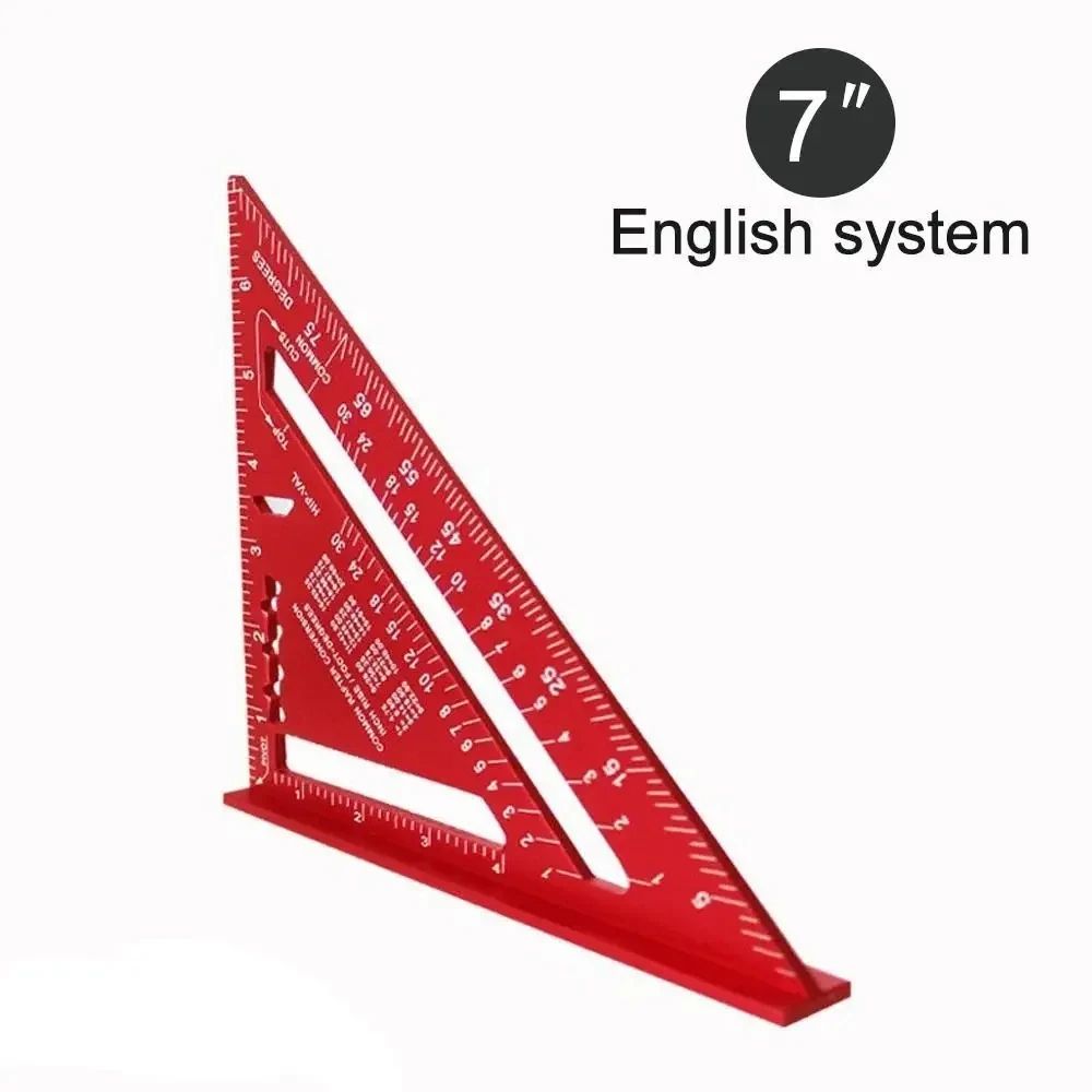 Aluminium Alloy 7 Inch Triangle Angle Ruler Speed Square for Carpentry