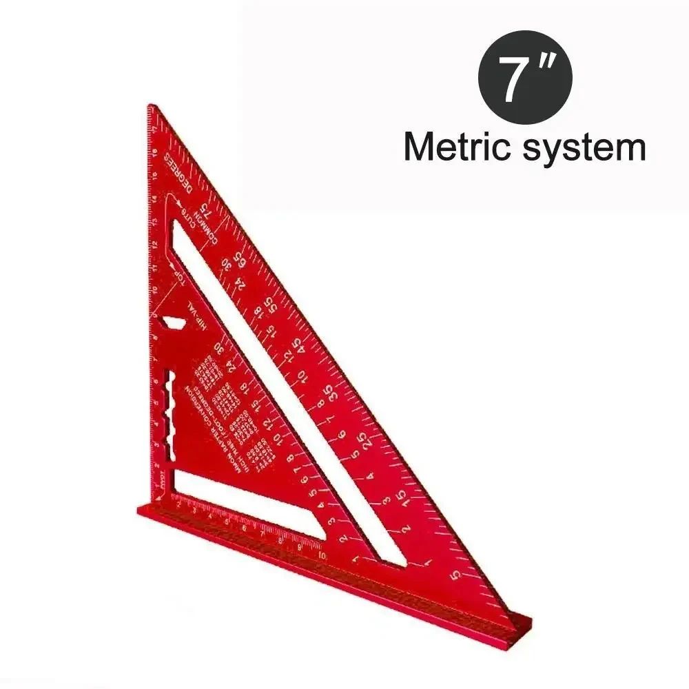Aluminium Alloy 7 Inch Triangle Angle Ruler Speed Square for Carpentry