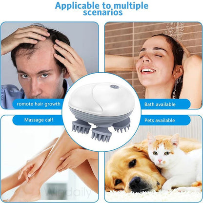 Rechargeable Electric Scalp And Body Massager With Vibration For Deep Relaxation 1