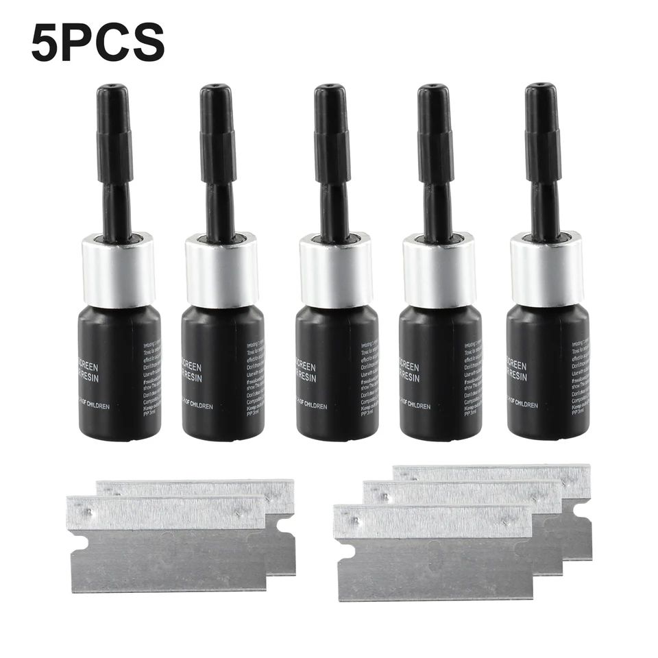Nano Glass Repair Kit For Windshield Chips And Cracks 5 Piece Set 3