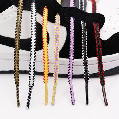 Premium Double Color Flat Rope Laces for Sneakers and Pajamas
