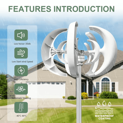 Vertical Wind Turbine Generator With MPPT Controller For Home And Farm Energy 2