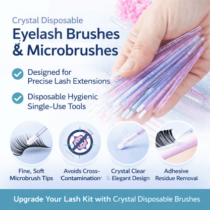 Crystal Disposable Eyelash Brushes  Microbrushes For Precise Lash Extensions SingleUse Tools For Be 5