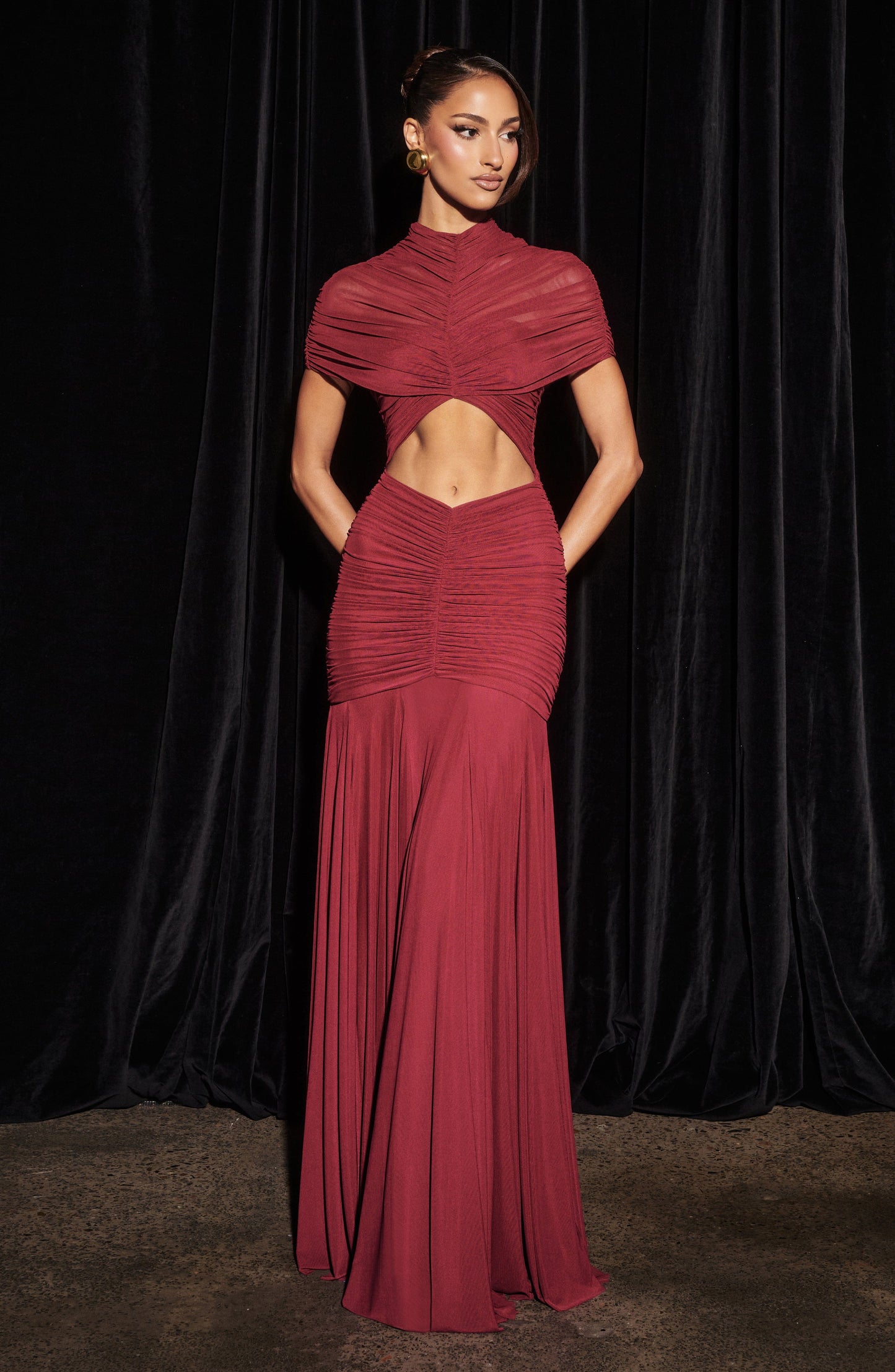 Jaya Maxi Dress Burgundy