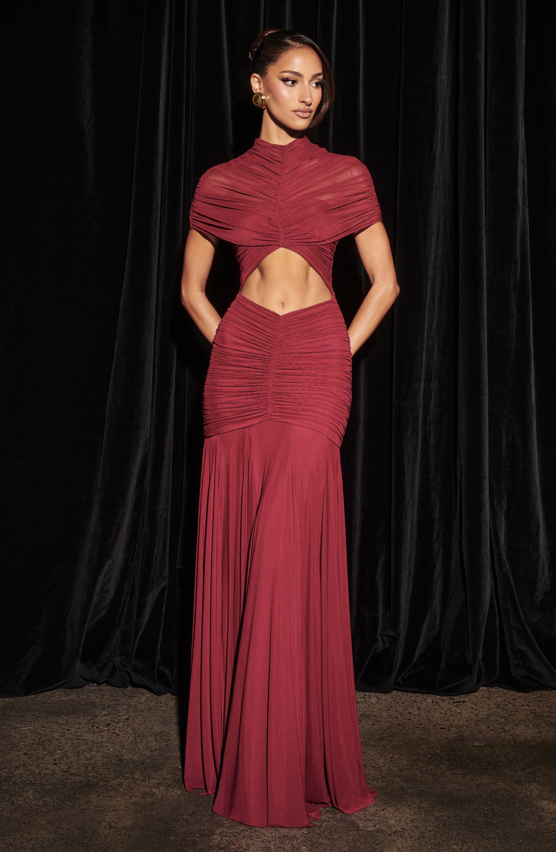 Jaya Maxi Dress Burgundy
