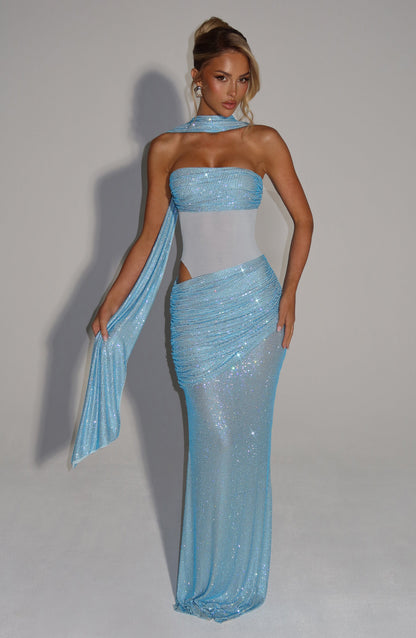 Kailani Maxi Dress Aqua
