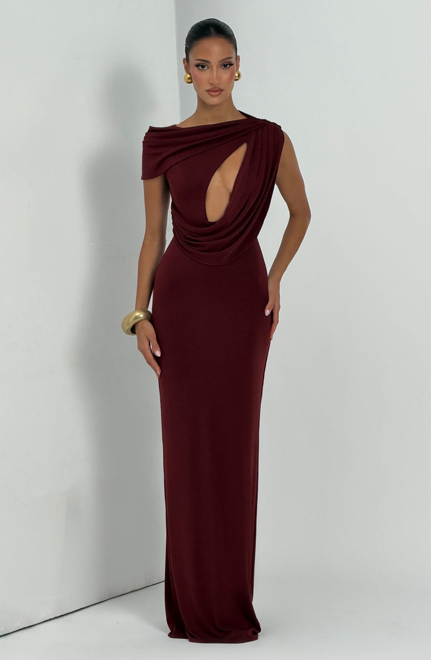 Kalina Maxi Dress Cherry Lacquer