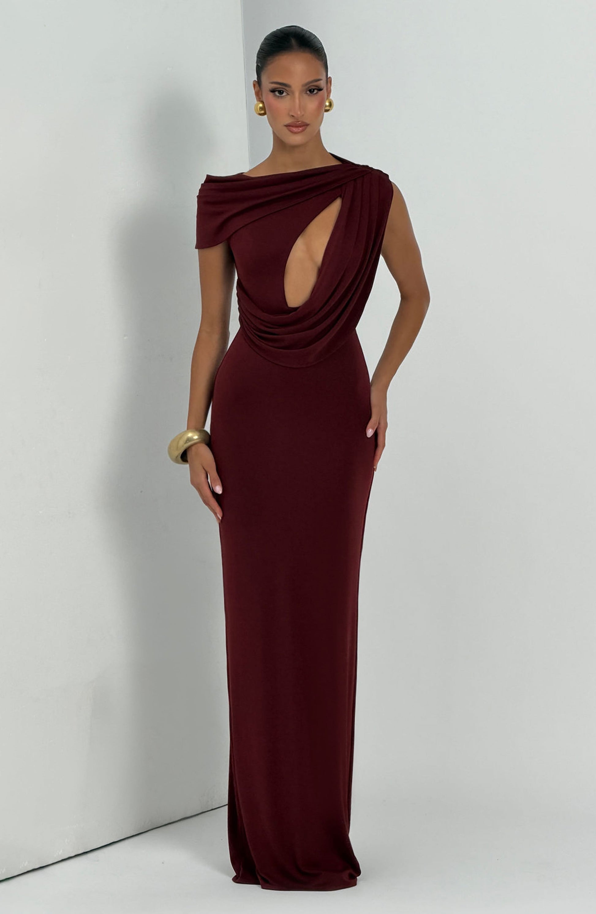 Kalina Maxi Dress Cherry Lacquer