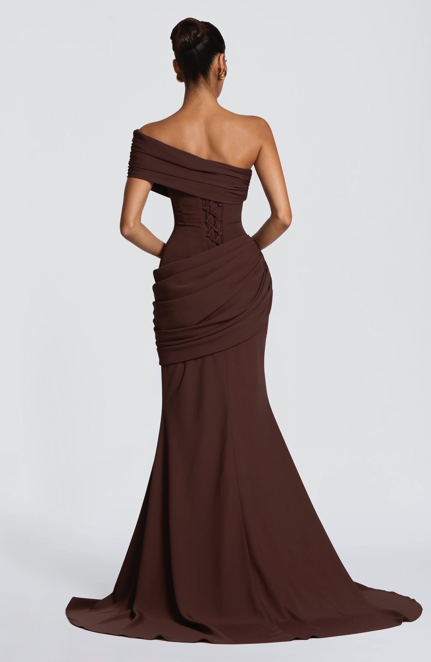 Kasia Gown Plum Brown