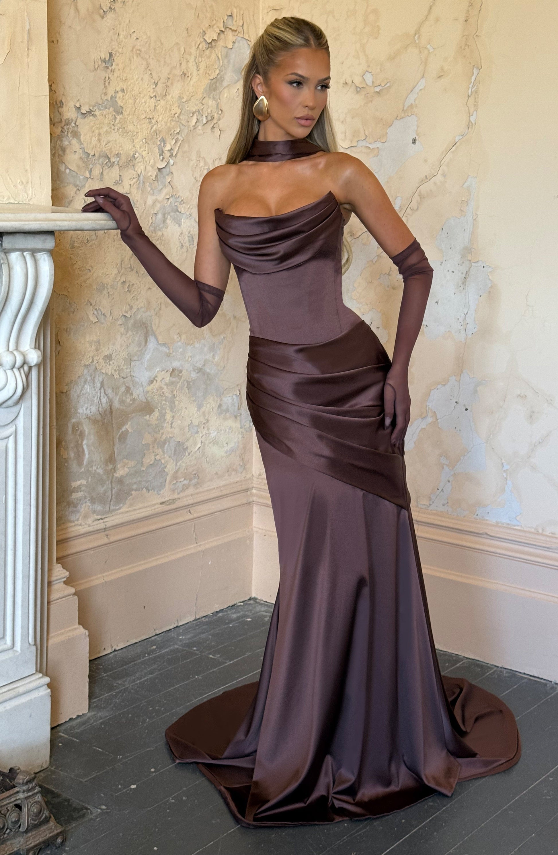 Kensington Maxi Dress Plum Brown