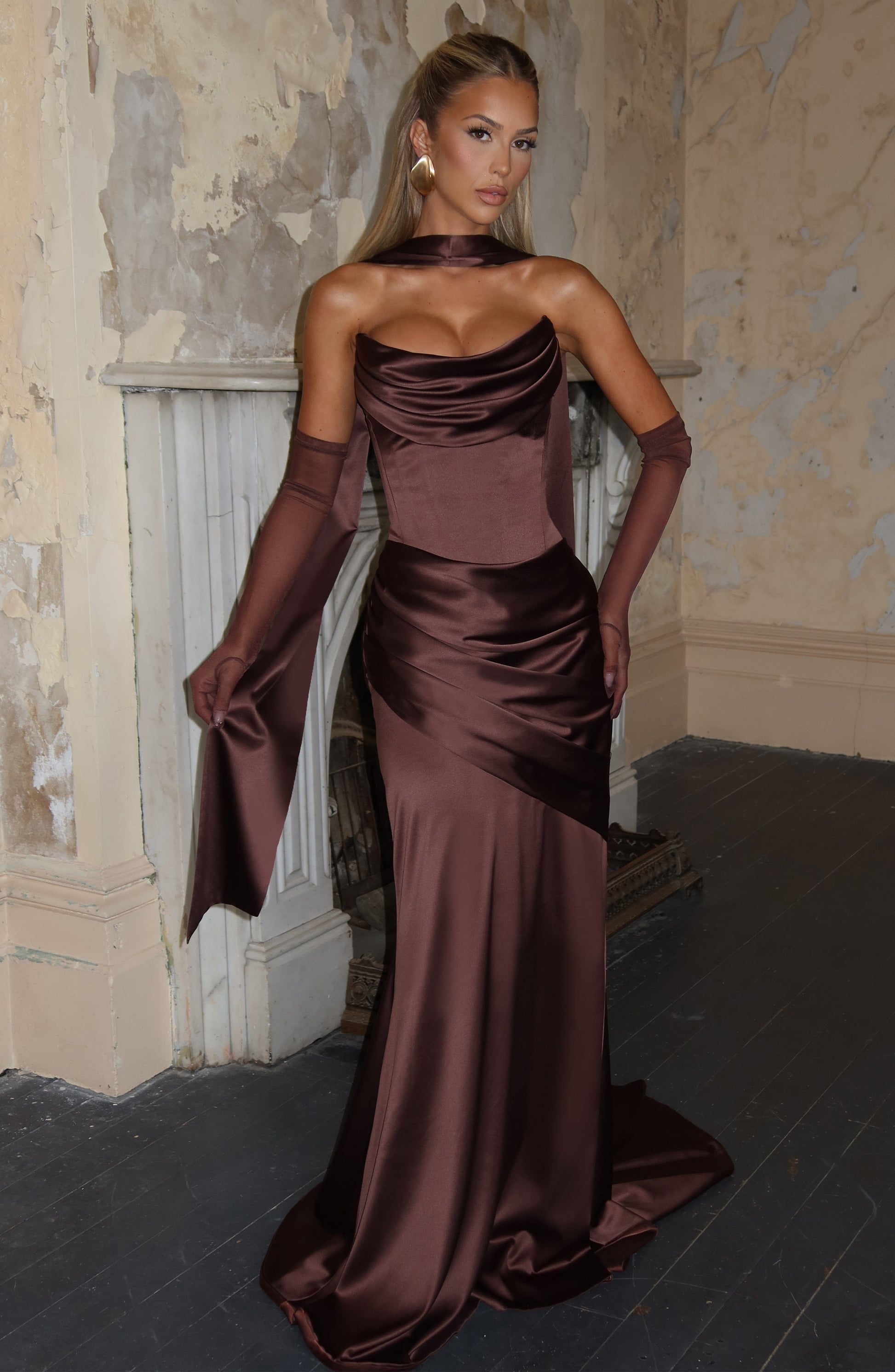 Kensington Maxi Dress Plum Brown