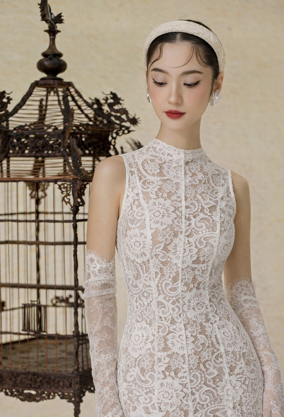 Kinsley Lace Midi Dress White (Version 2)