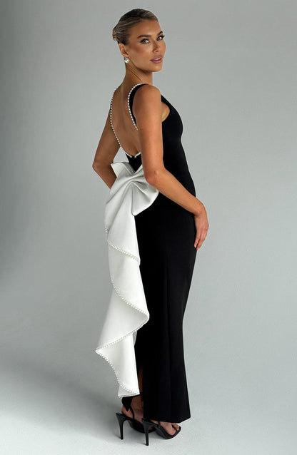 Lana Midaxi Dress Black/White