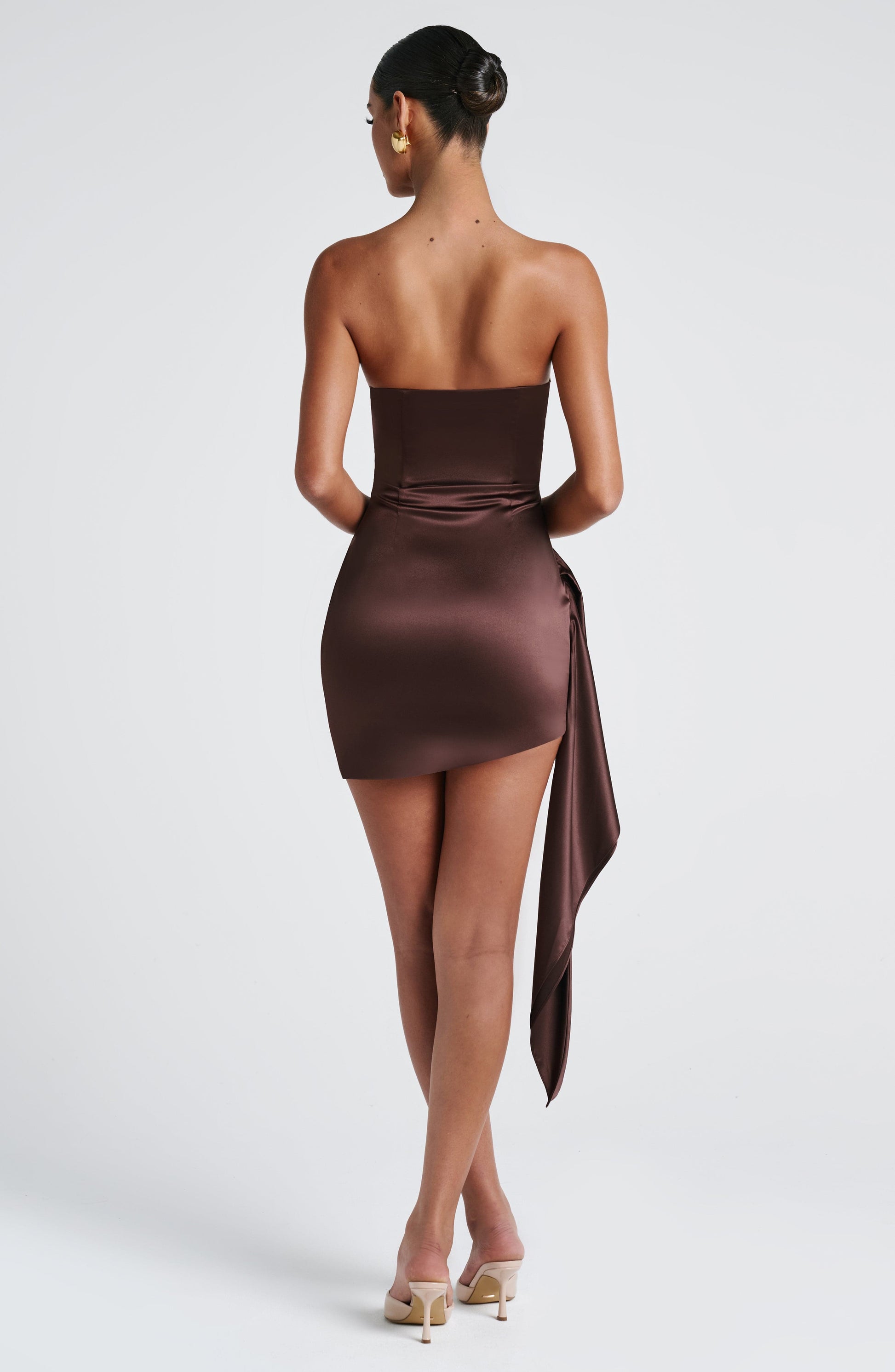 Leoni Mini Dress Plum Brown