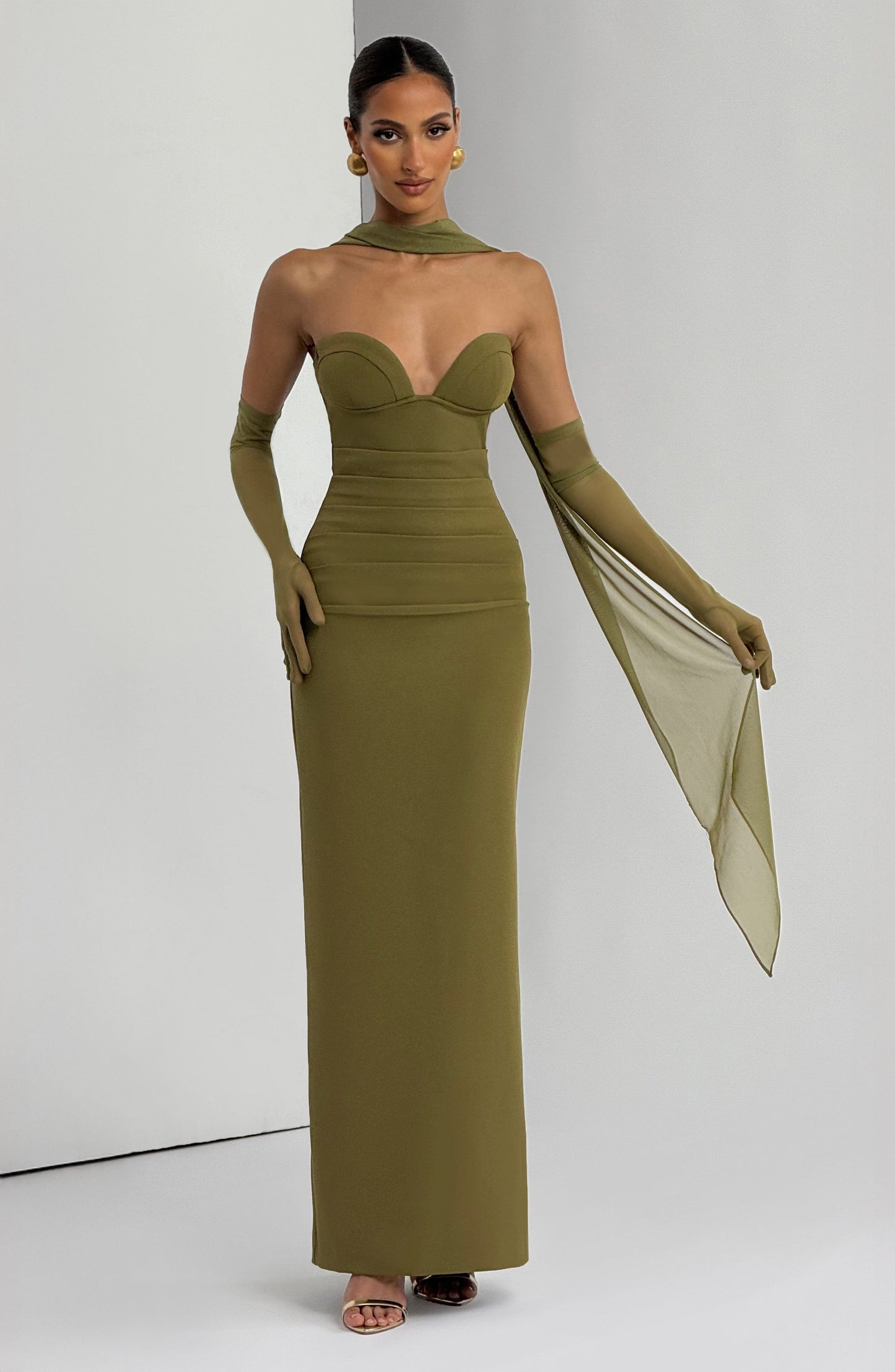 Lindsey Maxi Dress Deep Olive