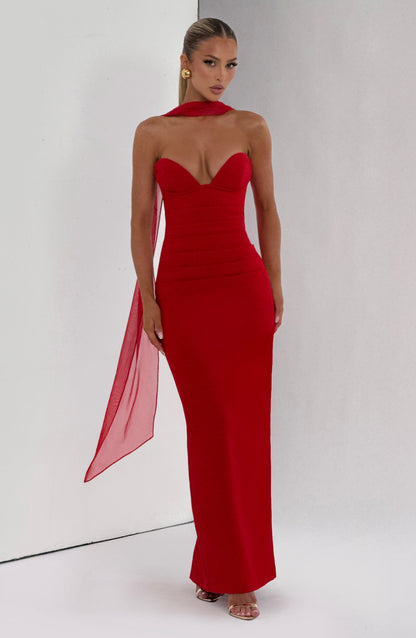Lindsey Maxi Dress Red