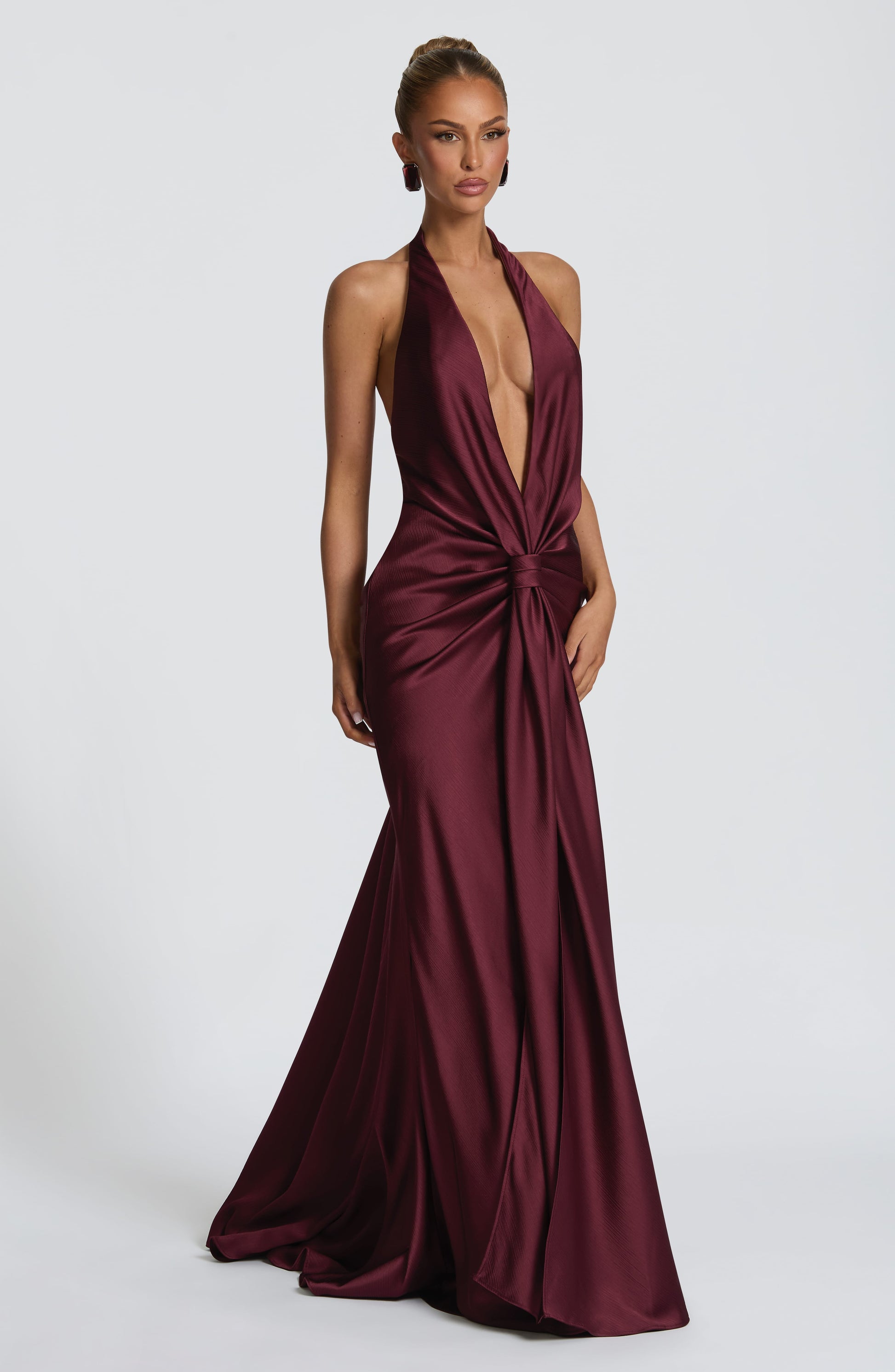Linette Gown Cherry Lacquer