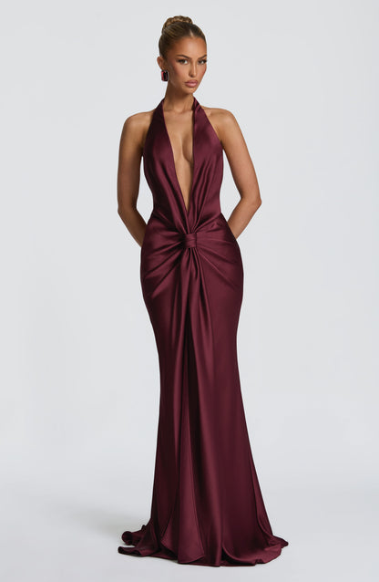 Linette Gown Cherry Lacquer