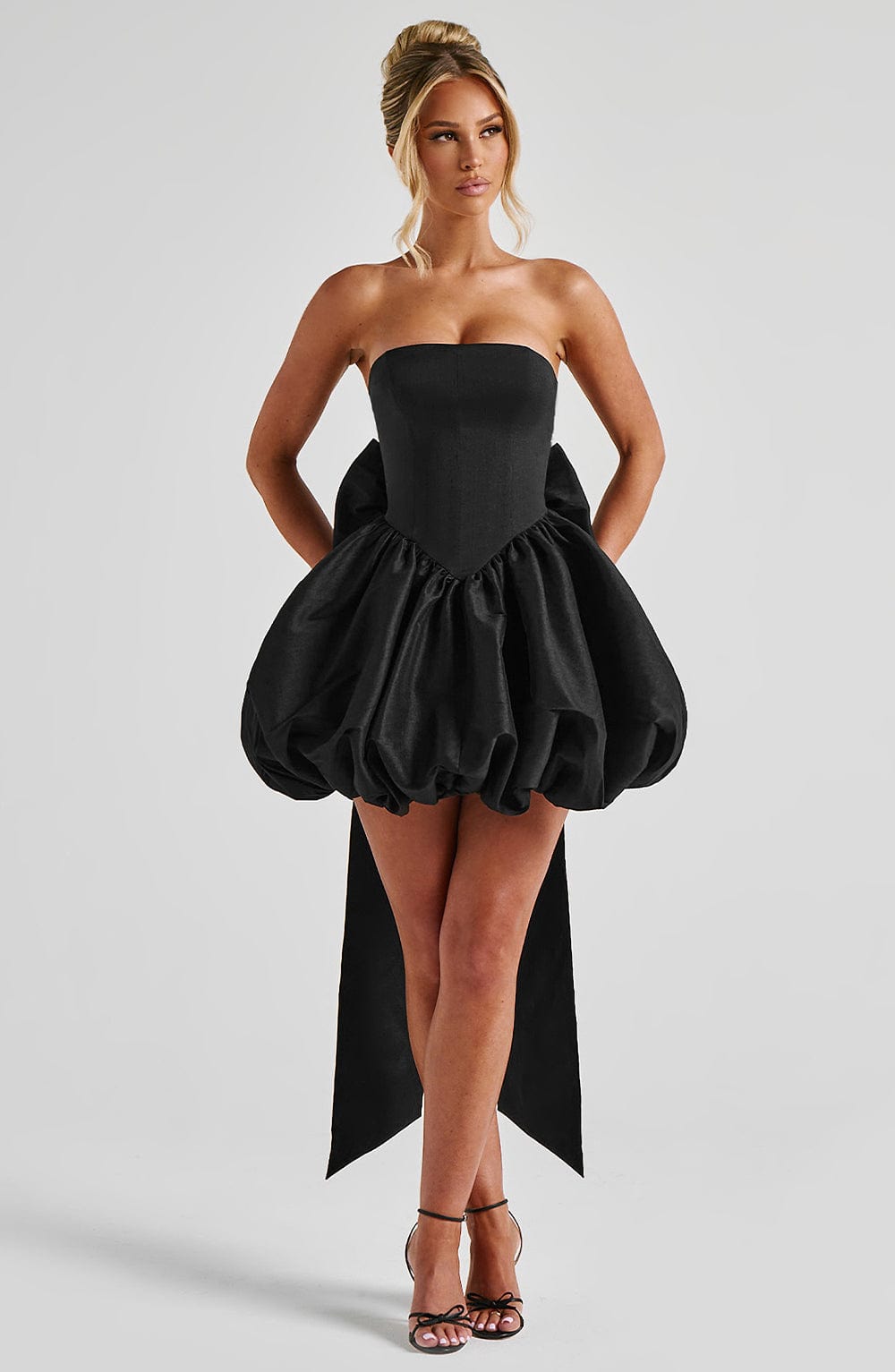Lotus Mini Dress Black