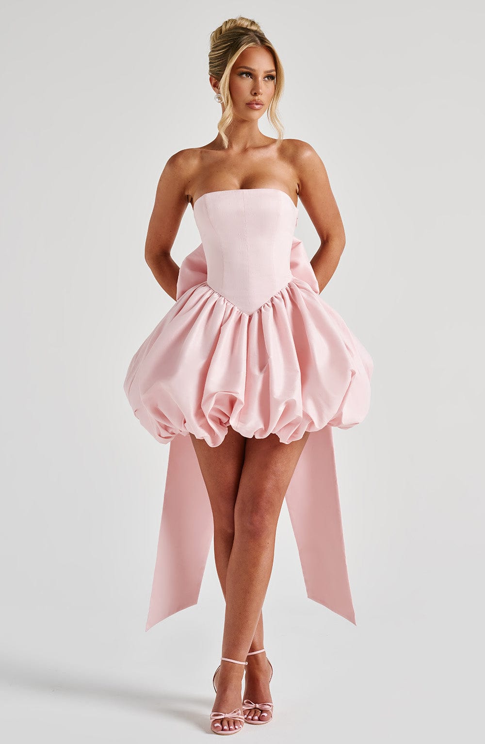 Lotus Mini Dress Blush