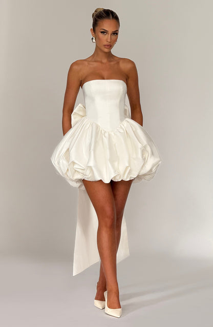 Lotus Mini Dress Ivory