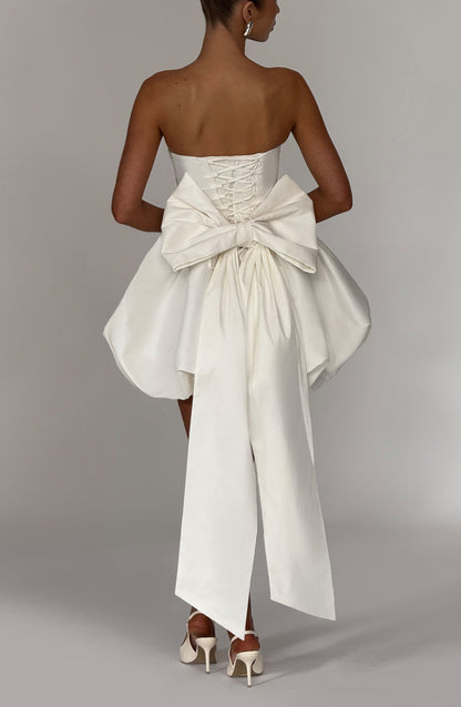 Lotus Mini Dress Ivory