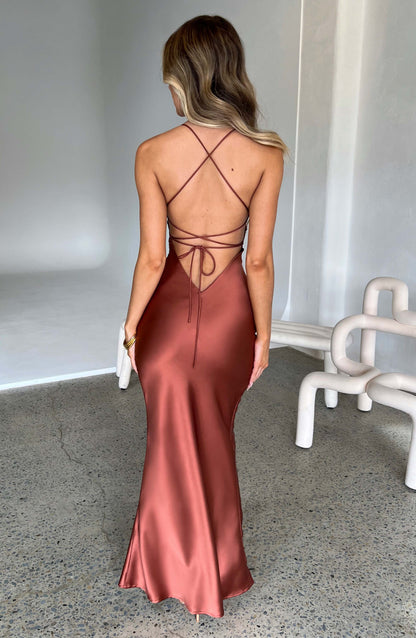 Malika Maxi Dress Rust