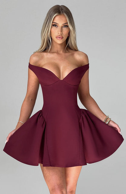 Marla Mini Dress Cherry Lacquer