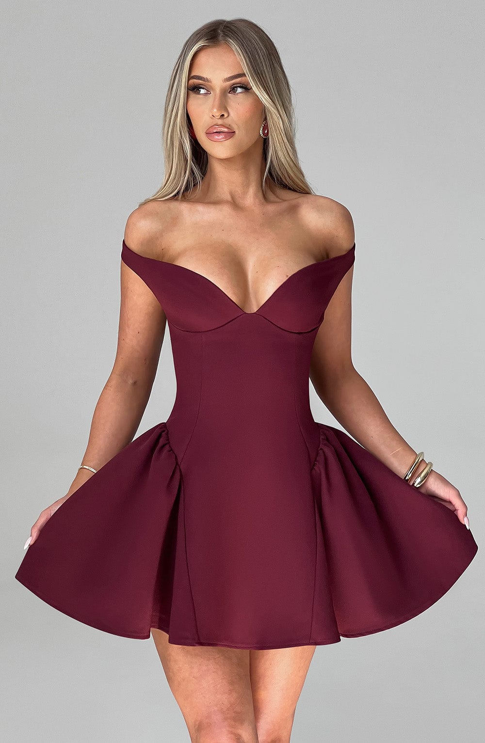 Marla Mini Dress Cherry Lacquer