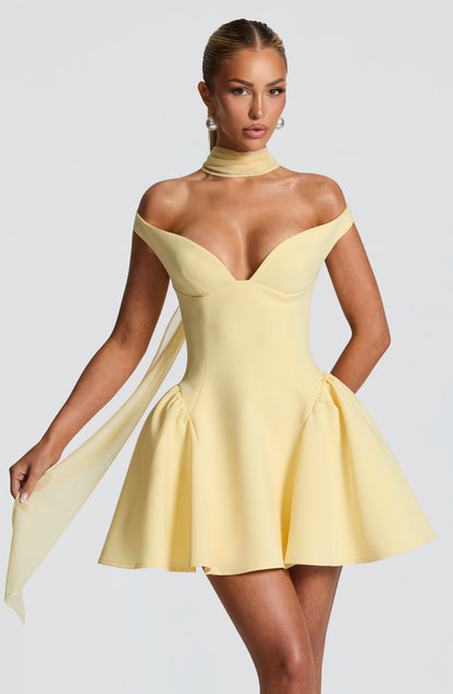 Marla Mini Dress Lemon