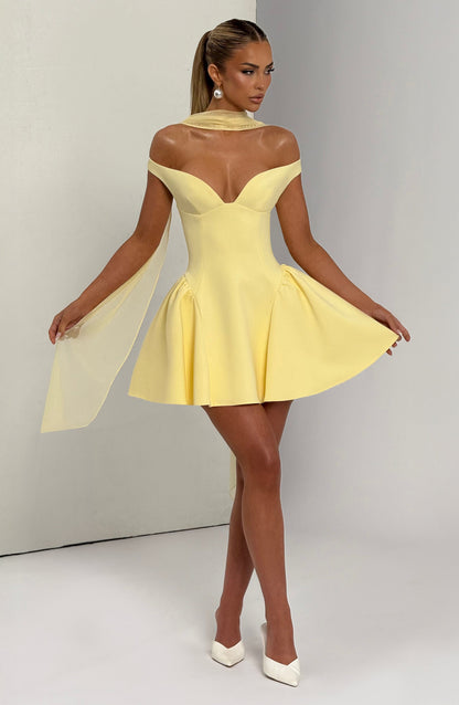 Marla Mini Dress Lemon