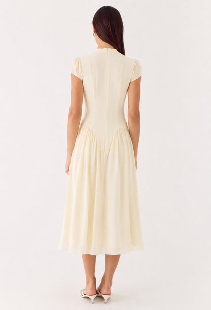Maven Cream Midi Dress