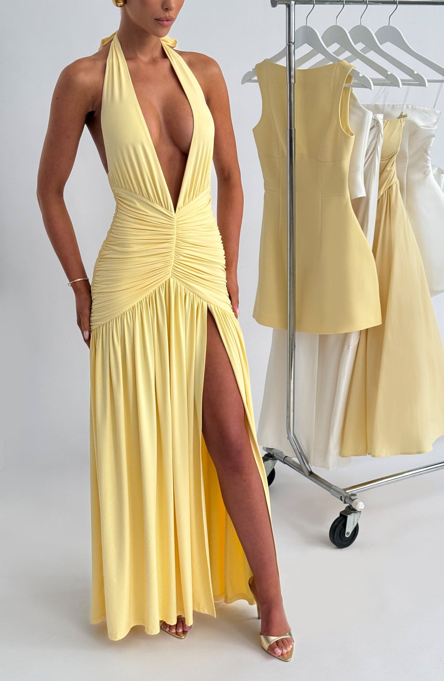 Melania Maxi Dress Lemon