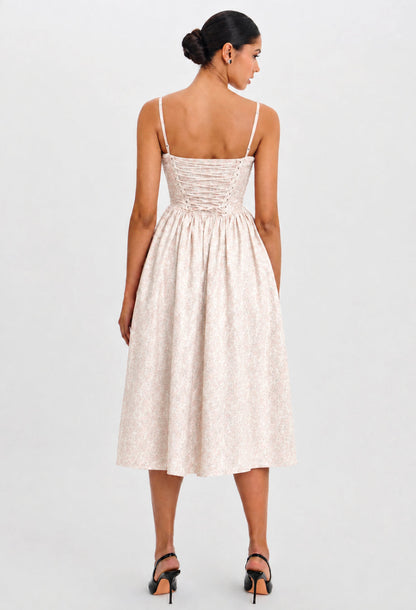 Melody Floral Midi Dress Pink