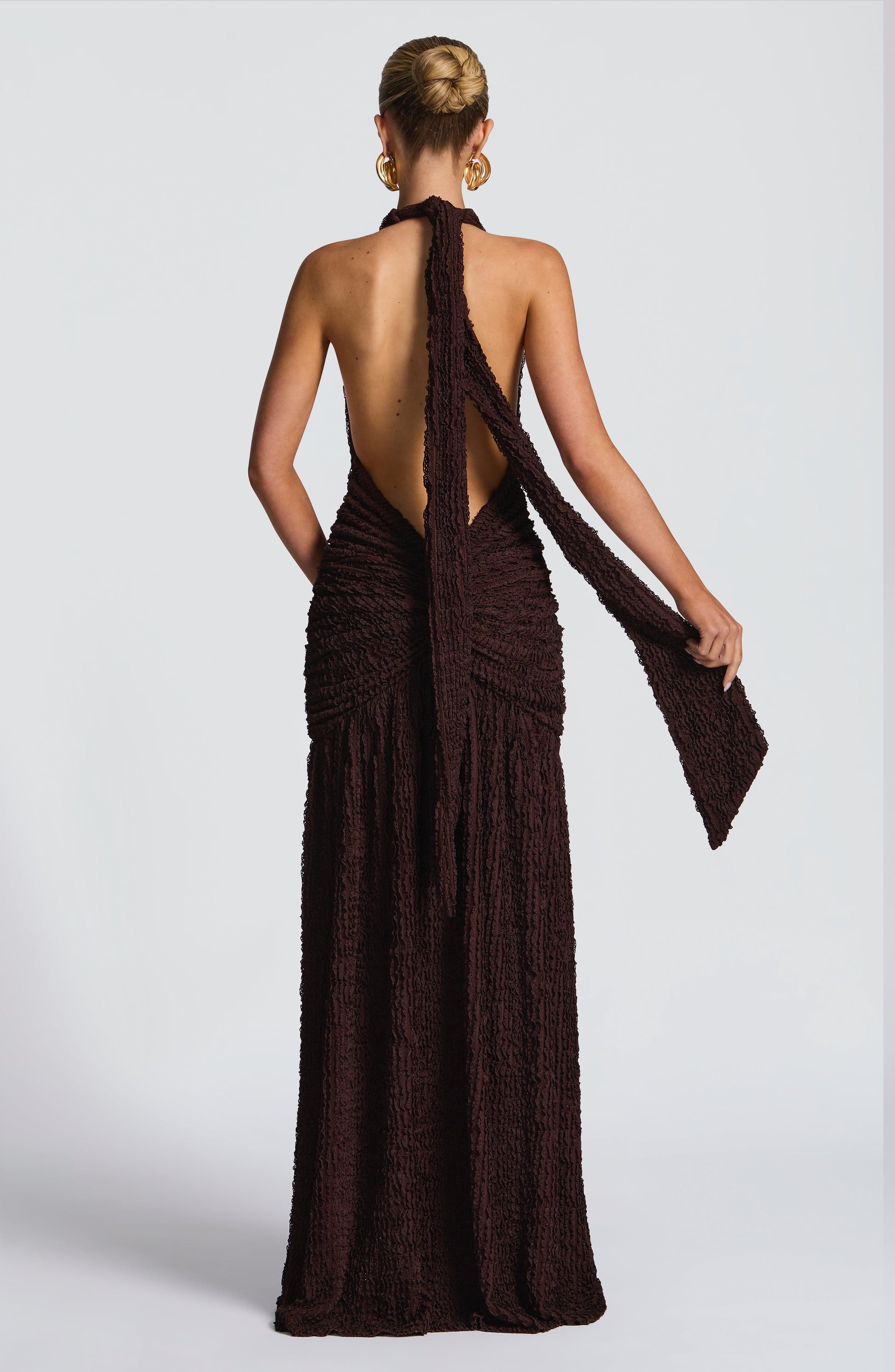 Minerva Maxi Dress Plum Brown