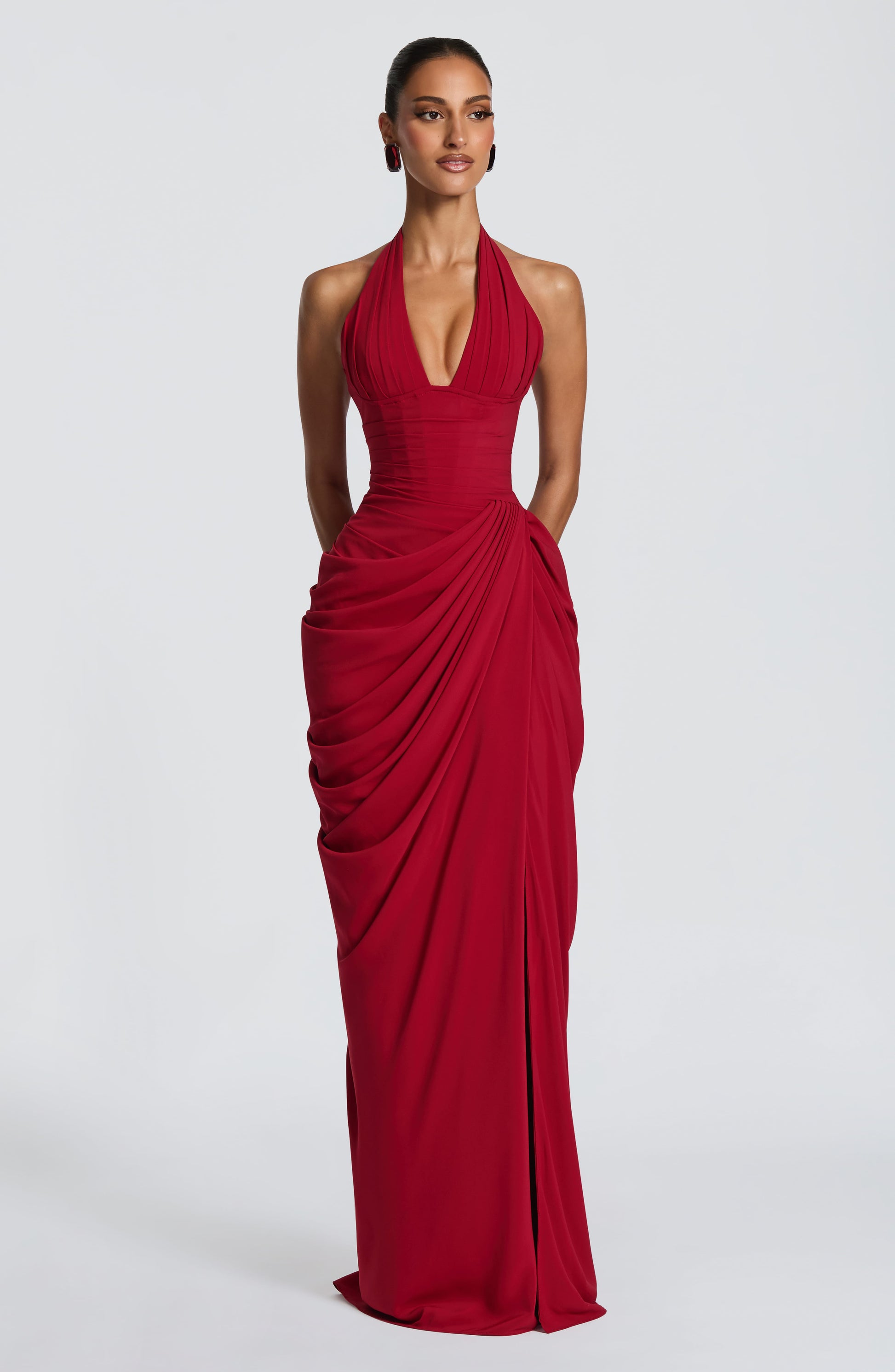 Minette Maxi Dress Deep Red