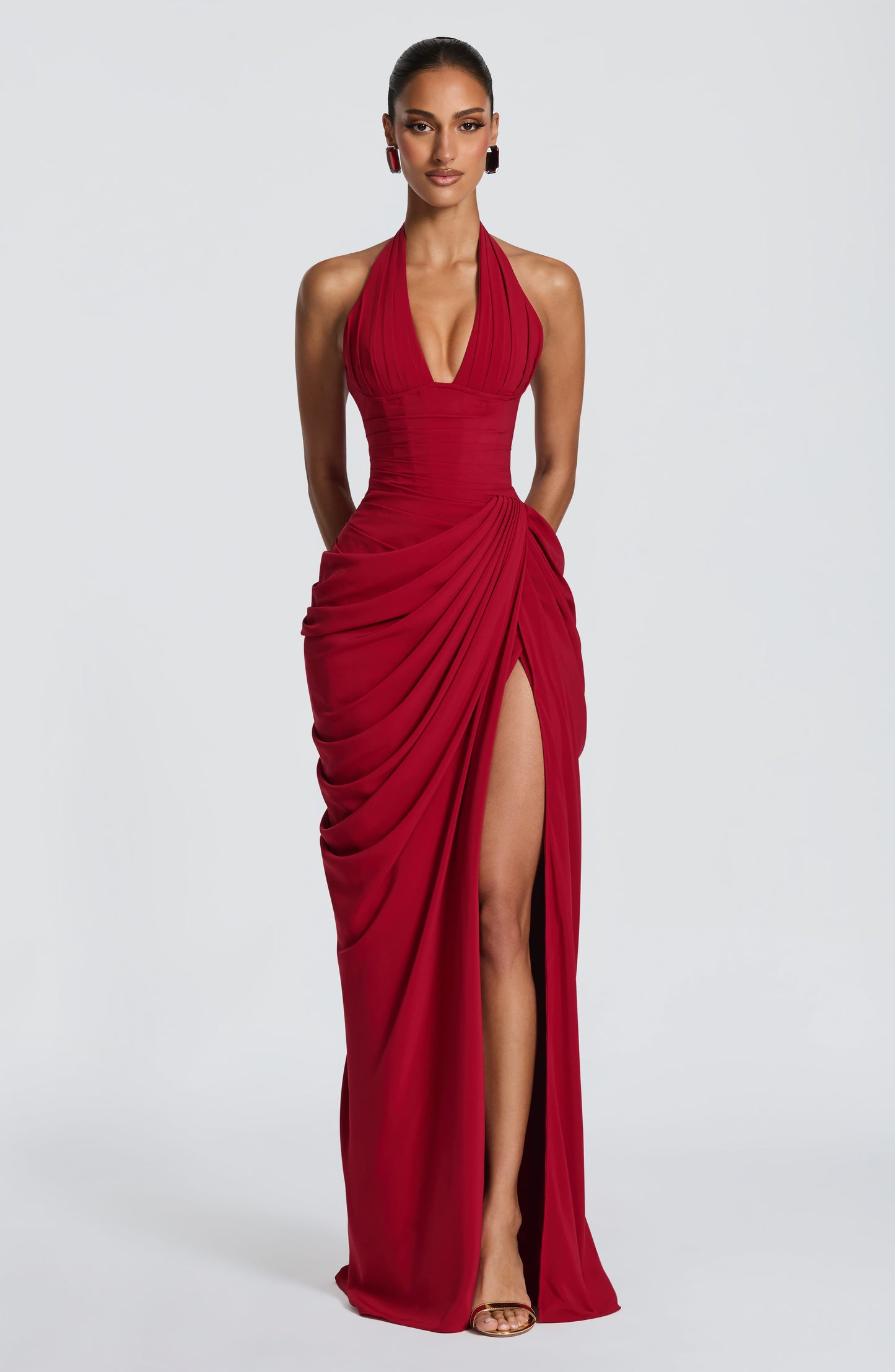 Minette Maxi Dress Deep Red